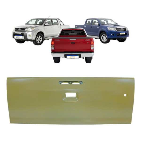 Tampa Traseira Toyota Hilux 2012 2013 2014 2015 C/f Chave Cinza