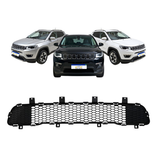 Grade Colmeia Spoiler Jeep Compass 2017 2018 2019 2020 2021 Preto Preto/fosco
