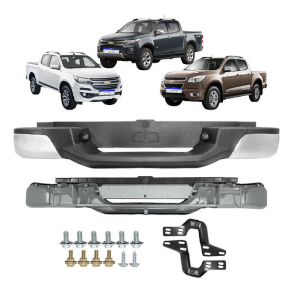 Parachoque Traseiro Gm S10 2012 A 2023 Cromado