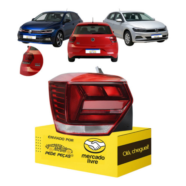 Lanterna Sinaleira Esquerda Polo 2018 2019 2020 2021 2022 Esquerdo/motorista Vermelho