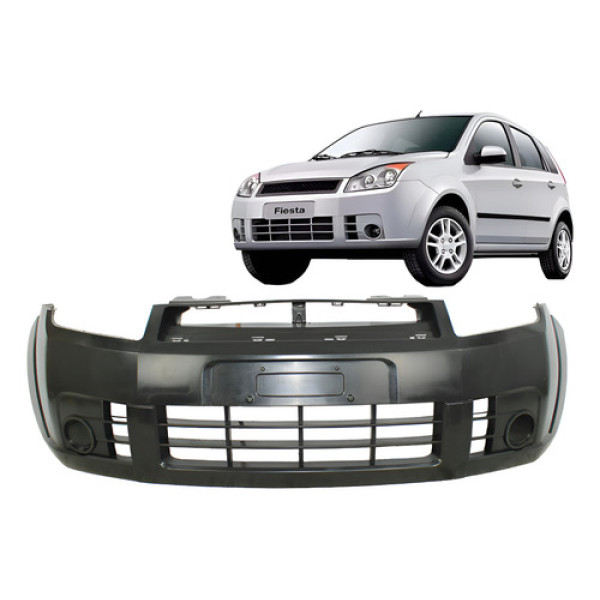 Parachoque Fiesta Hatch Sedan 2007 2008 2009 2010 Preto