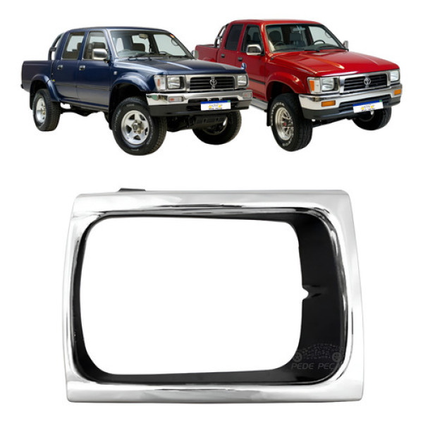 Moldura Farol Toyota Hilux 1992 1993 1994 A 2001 Cromado