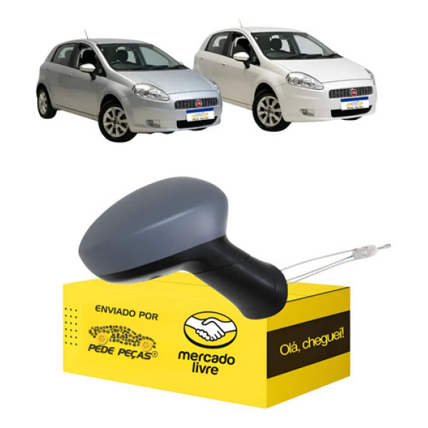 Retrovisor Fiat Punto 2008 09 10 11 2012 Novo Manual L.d