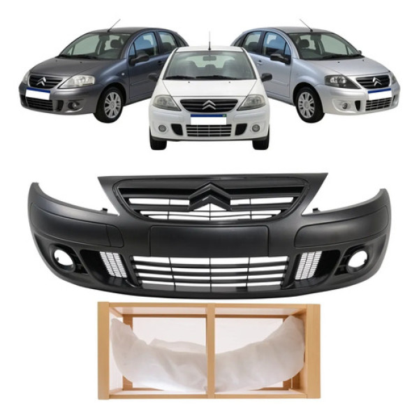 Parachoque Citroen C3 2003 2004 2005 2006 2007 2008 A 2012 Preto