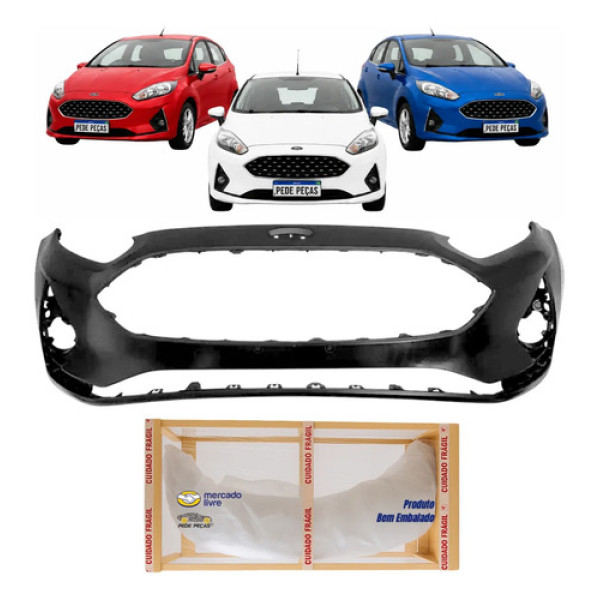 Parachoque Dianteiro Ford Fiesta 2018 A 2019 Se Plus Novo Preto