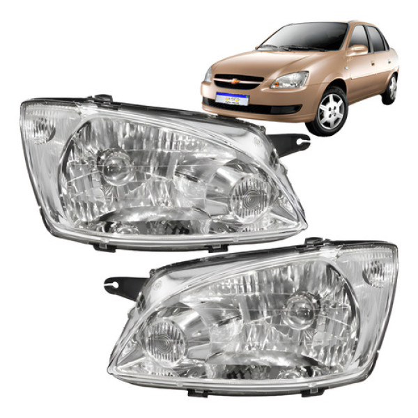 Farol Chevrolet Classic 2011 2012 2013 2014 2015 2016 Par Direito