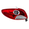 Lanterna Traseira Peugeot 207 Hatch 2008 09 10 11 A 2015 Le Esquerdo/motorista Vermelho/cristal Com Grade Cromada
