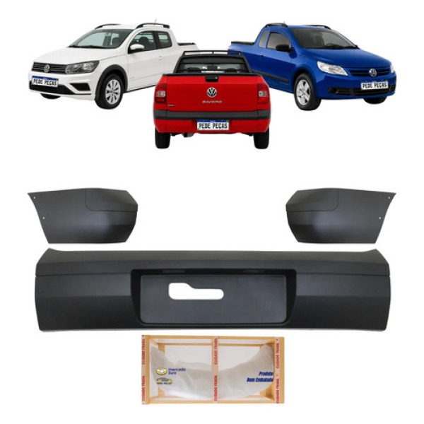Kit Completo Parachoque Traseiro Saveiro G5 G6 2010 A 2016