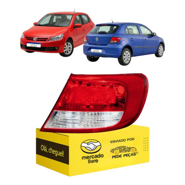 Sinaleira Traseira Gol G5 Trend Power 2009 2010 2013 Ld Direito/passageiro Vermelho
