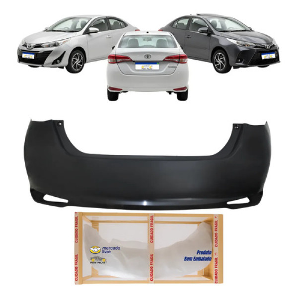 Parachoque Traseiro Yaris Sedan 2018 19 20 A 2025 Xl Xls Xs