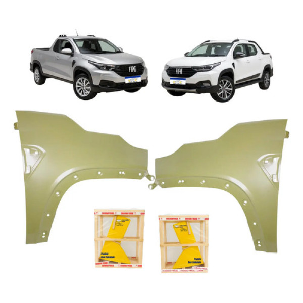 Par Paralama Fiat Strada 2020 2021 22 23 2024 2025 2026