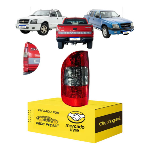 Lanterna Traseira Chevrolet S10 2001 02 03 04 05 A 2008 Le Esquerdo/motorista