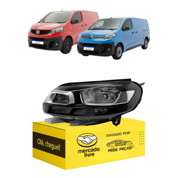 Farol Citroen Jumpy Fiat Scudo 2017 2018 2019 2020 A 2024 Le Esquerdo/motorista