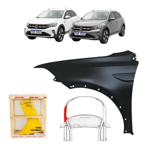 Paralama Esquerdo Vw Nivus 2020 2021 2022 2023 24 25 26 2027