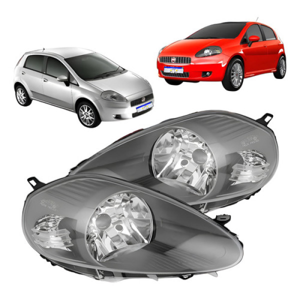Farol Fiat Punto 2007 2008 2009 2010 2011 2012 Novo