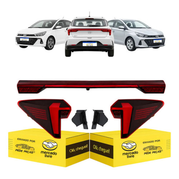 Kit Lanterna Traseira Hb20 Hatch 2023 2024 2025 2026 C/led