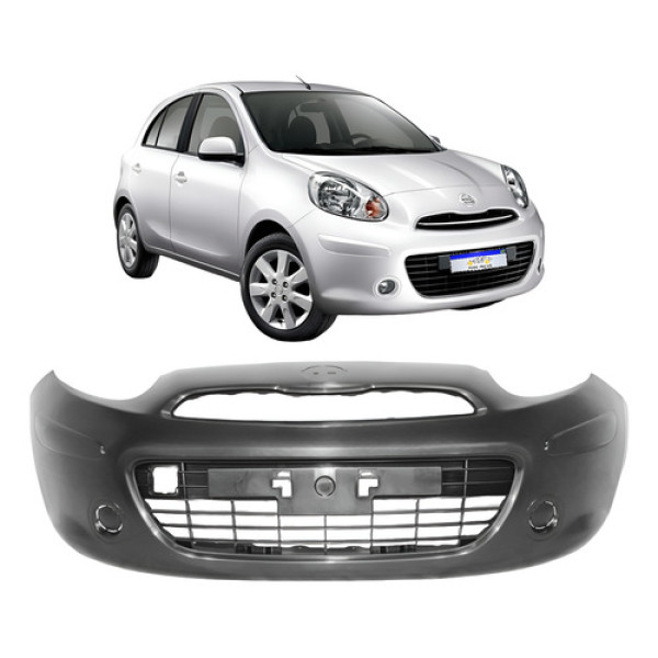 Parachoque Dianteiro Nissan March 2011 2012 2013 2014 Novo Preto
