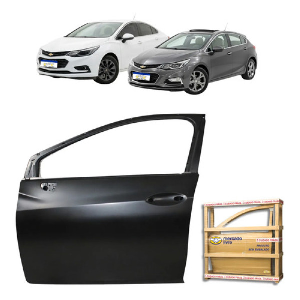 Porta Dianteira Cruze Hatch 2017 18 19 20 A 2023 Nova L.e Dianteira Esquerdo Preto