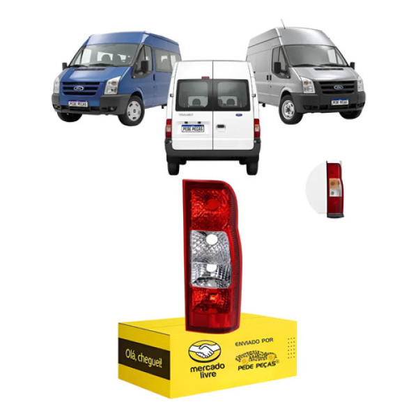 Lanterna Sinaleira Ford Transit 2008 2009 10 11 12 13 14 Ld Direito/passageiro Vermelho