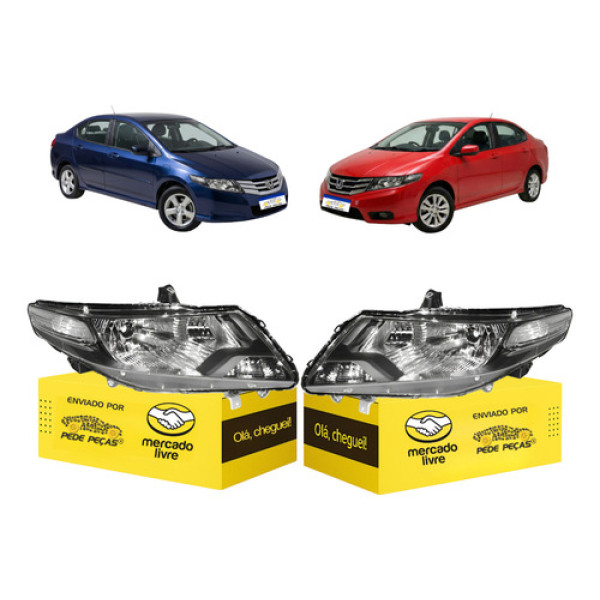 Par Farol Honda City 2009 2010 2011 2012 2013 2014 Novo Direito