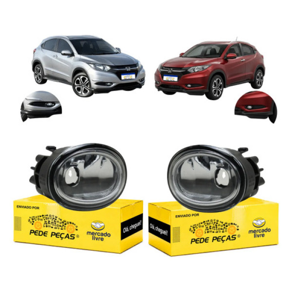 Par Farol Milha Auxiliar Cibie Honda Hrv 2015 2016 2017 2018 Cristal