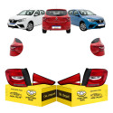 Jogo Lanternas Tampa Canto Renault Sandero 2020 A 2022 C/led Ambos Lados Cristal