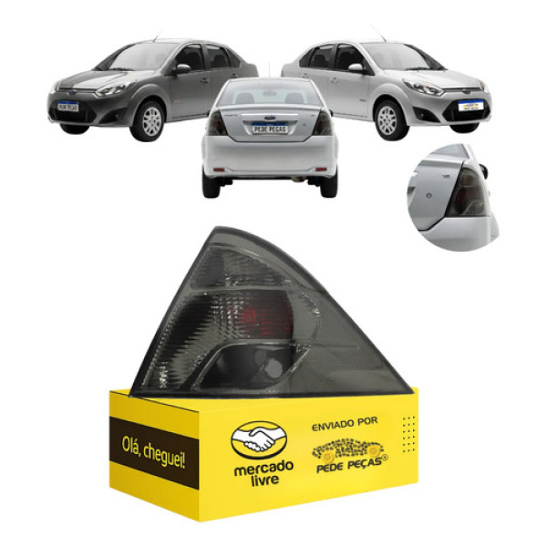 Lanterna Ford Fiesta Sedan 2011 12 13 2014 Fume Nova Ld Direito/passageiro Fumê
