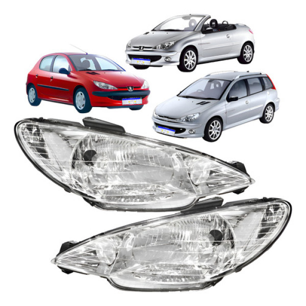 Par Farol Peugeot 206 2000 2001 2002 2003 2004 2005 A 2010  Direito