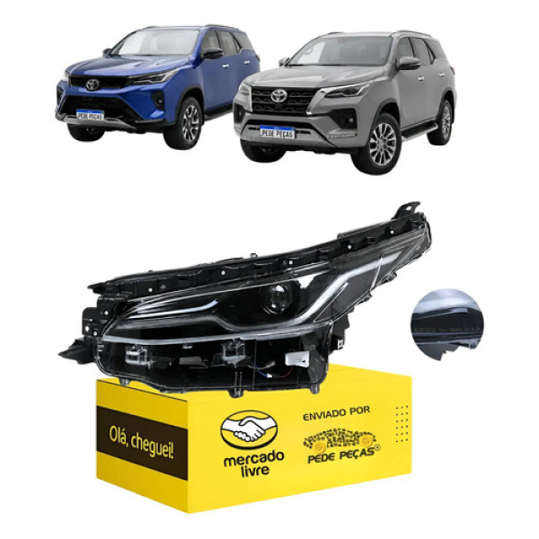 Farol Toyota Hilux Sw4 Srx 2021 2022 2023 24 25 Full Led Le Esquerdo/motorista