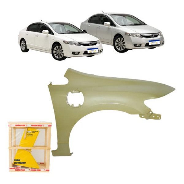 Paralama New Civic 2007 2008 2009 2010 2011 Flex Com Furo Ld
