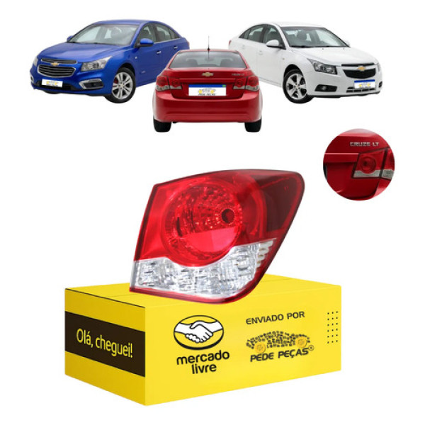 Lanterna Sinaleira Canto Cruze Sedan Lt 2012 A 2016 Nova L.d Direito/passageiro Vermelho