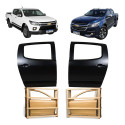 Par Porta Traseira Chevrolet S10 2012 13 14 15 16 17 A 2024 Traseira Ambos Lados Preto Liso Para Pintura