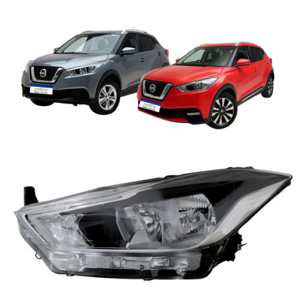 Farol Le Com Led Nissan Kicks 2017 A 2021 Sv Limited Rio S  Esquerdo/motorista