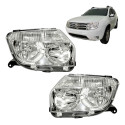  Par Farol Renault Duster 2012 2013 2014 2015 Cromado Direito