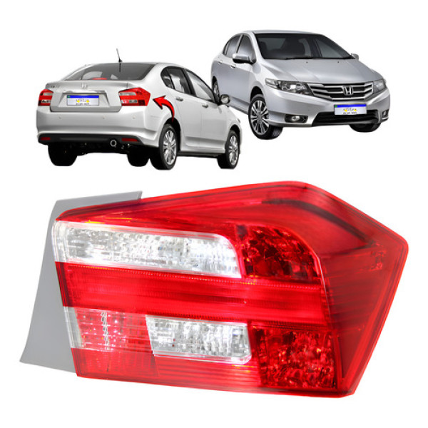 Lanterna Honda City 2013 2014 Traseira Novo Lado Direito Direito Vermelho