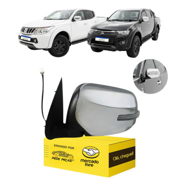 Retrovisor Elétrico Le Mitsubishi Triton 2017 A 2021 C/pisca Esquerdo
