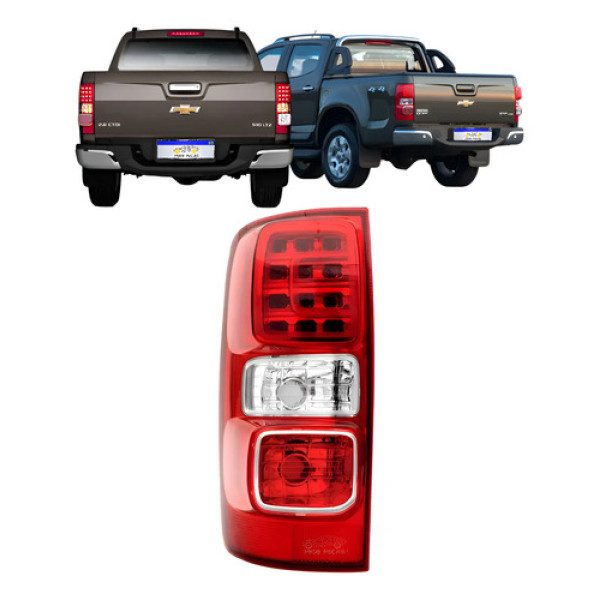 Lanterna Chevrolet S10 2013 2014 2015 2016 A 2024 C/led Le Esquerdo/motorista Vermelho