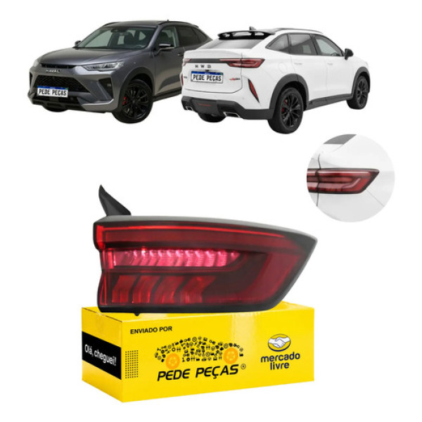 Sinaleira Traseira Haval H6 Gt 2023 A 2025 Full Led Novo Ld Direito/passageiro Vermelho