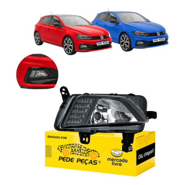 Farol Milha Auxiliar Cibie Vw Polo Gts 2018 A 2022 C/led Ld Cristal