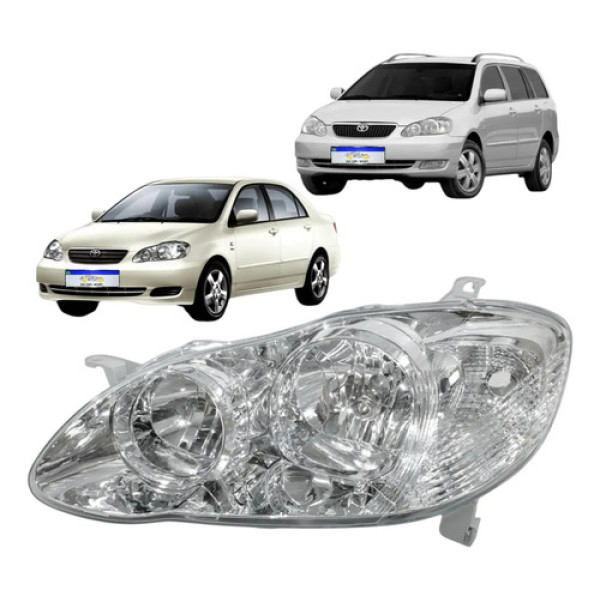 Farol Corolla Fielder 2003 2004 2005 2006 2007 2008 Esquerdo Esquerdo/motorista