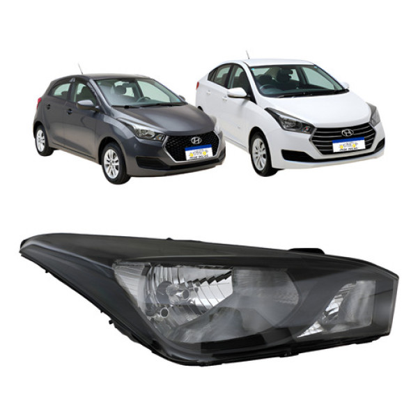 Farol Hb20 Mascara Negra 2013 2014 2015 2016 2017 2018 19 Ld Direito
