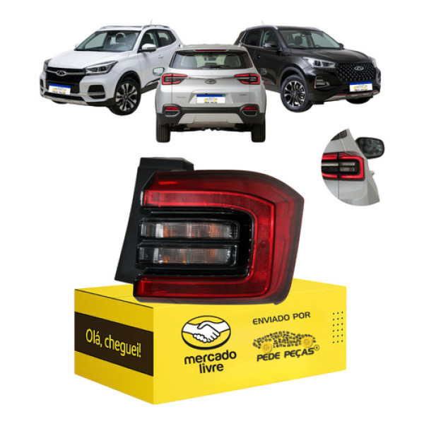 Lanterna Sinaleira Tiggo 5x 2019 20 21 22 23 24 25 2026 L.d Direito/passageiro Vermelho