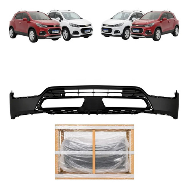 Spoiler Dianteiro Chevrolet Tracker 2017 2018 19 Texturizado Preto