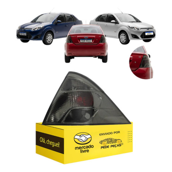 Lanterna Ford Fiesta Sedan 2011 2012 2013 2014 Fume Nova L.d Direito/passageiro Fumê