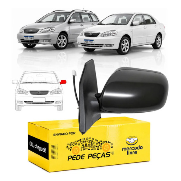 Retrovisor Toyota Corolla Fielder 2003 04 A 2008 Elétrico Le