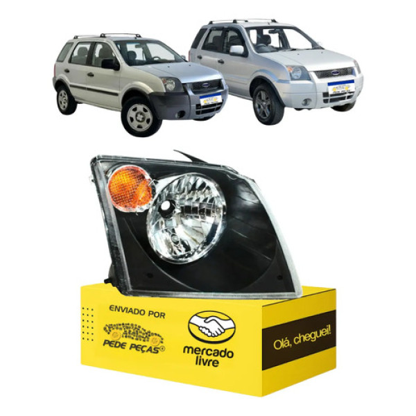 Farol Direito Ford Ecosport 2003 2004 2005 2006 2007 Direito/passageiro