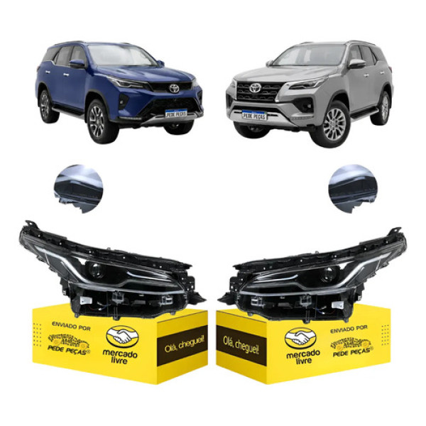 Par Farol Toyota Hilux Sw4 Srx Platinum Full Led 2021 A 2025 Ambos Lados