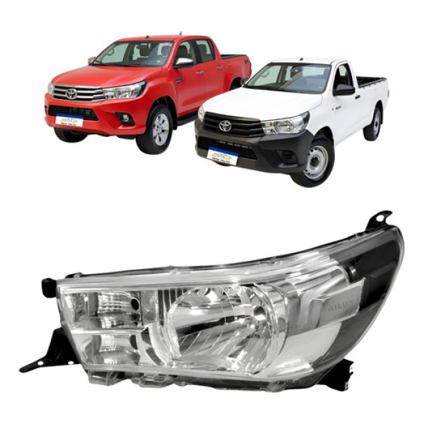 Farol Esquerdo Toyota Hilux 2016 2017 A 2021 Novo Sem Led Esquerdo/motorista