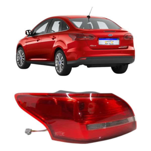 Lanterna Ford Focus Sedan 2016 2017 2018 2019 Le Esquerdo/motorista Vermelho
