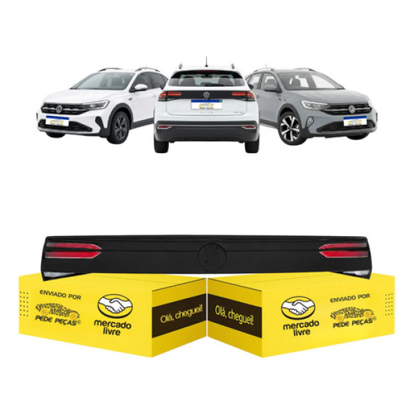 Lanterna Central Vw Nivus Sense 2024 2025 2026 Full Led Nova Ambos Lados Fumê